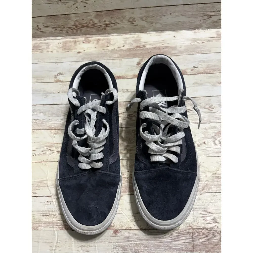 Vans Old Skool Pig Suede Sneakers Men's Size 8 Women's 9.5 Vintage Indigo
